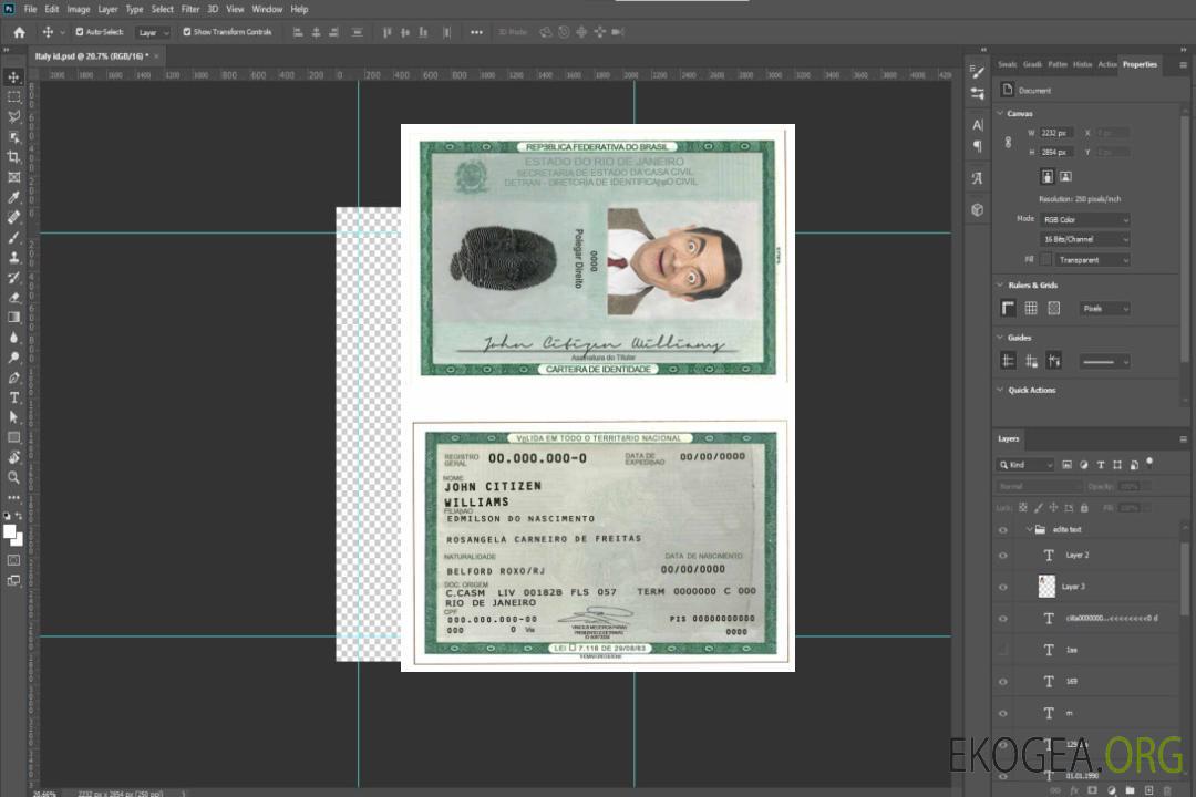Modèle d'identification du Brésil au format PSD, entièrement modifiable (2010 – présent) (3) template